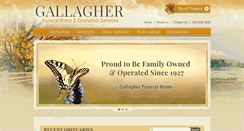 Desktop Screenshot of gallagherfuneralhome.net